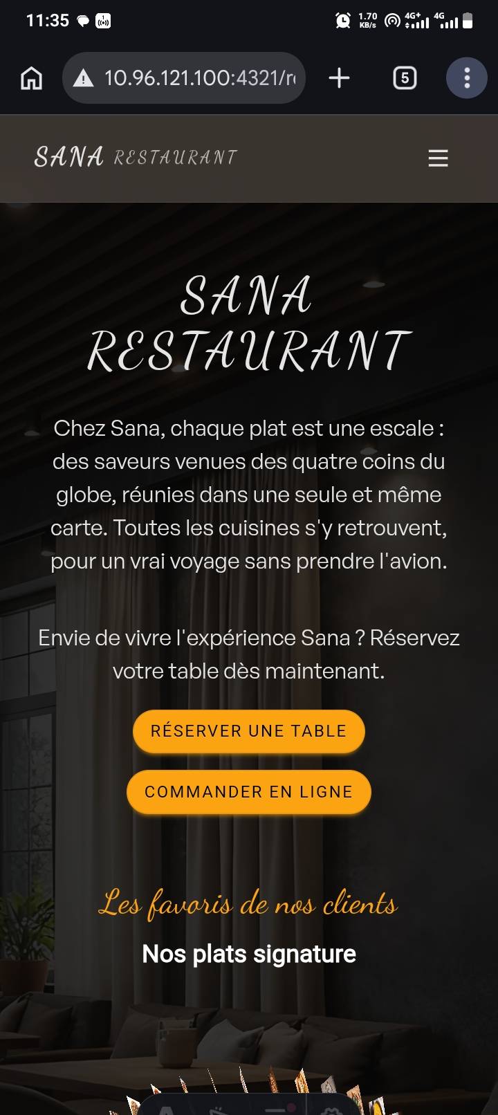 Capture mobile Restaurant Sana