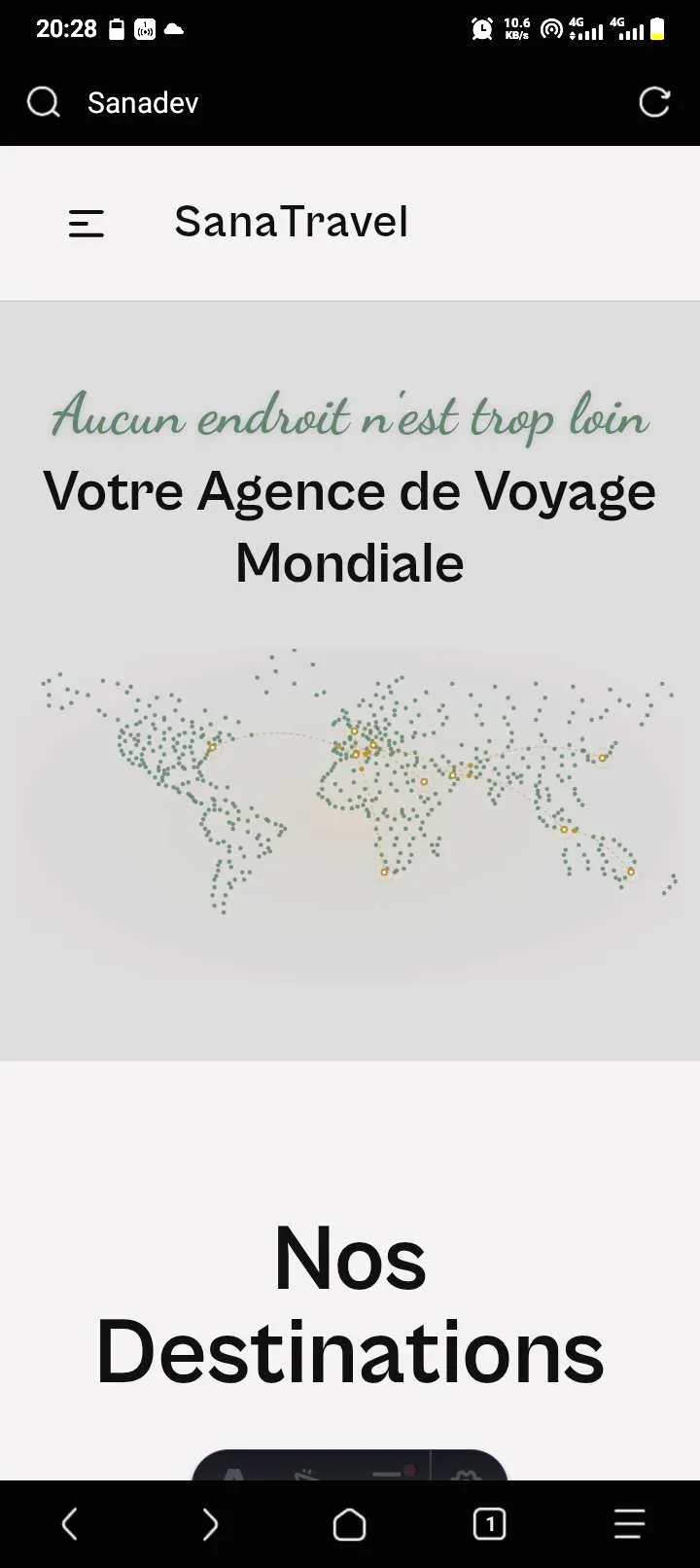 Capture mobile SanaTravel